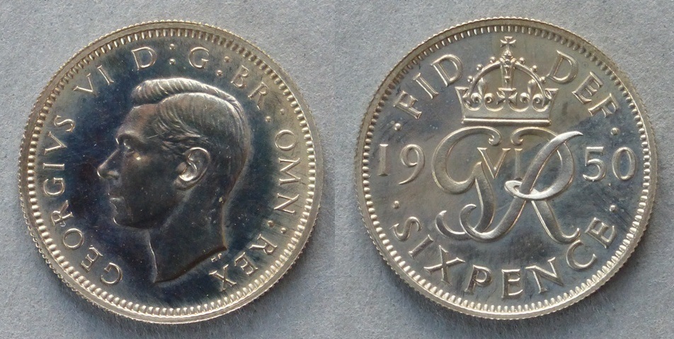 King George VI sixpence