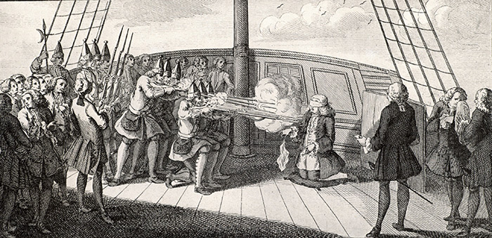 Illustration of Byng's execution