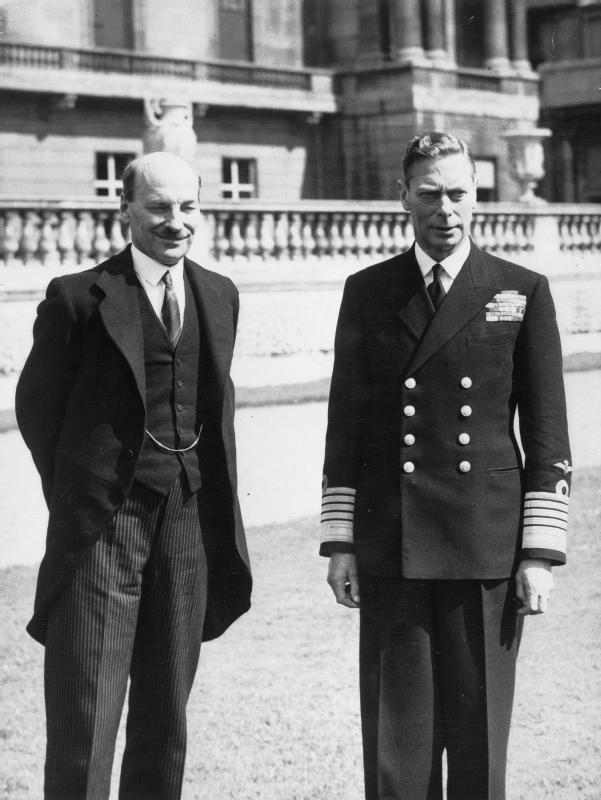 Photograph of Clement Attlee and King George VI