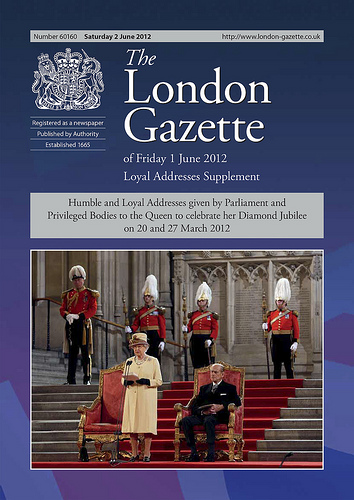 The Gazette Queen Diamond Jubilee Edition Front Cover