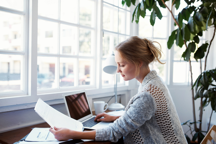 Young woman at laptop