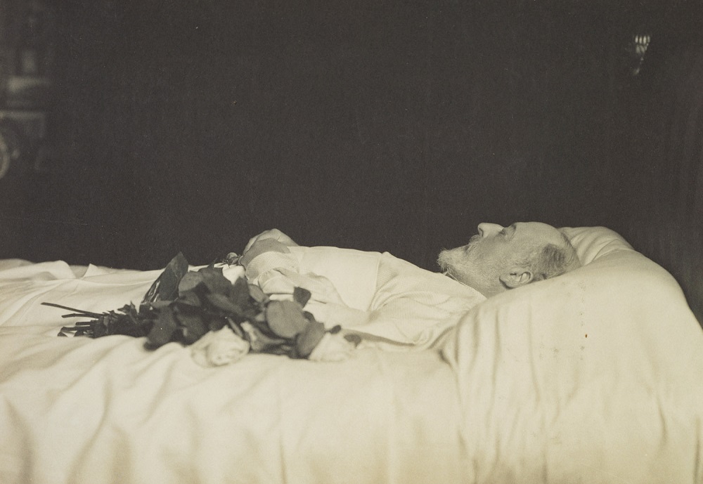 Photo of Edward VII laying in state by Downey