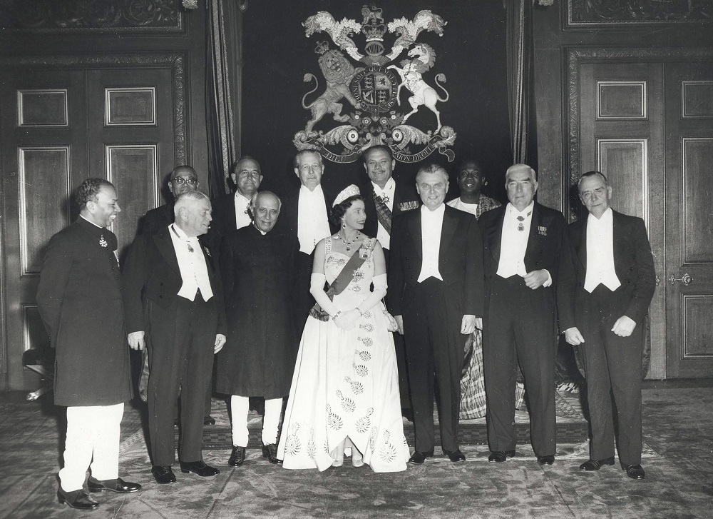 Queen Elizabeth II with her Prime Ministers at the 1960 Commonwealth Conference in London