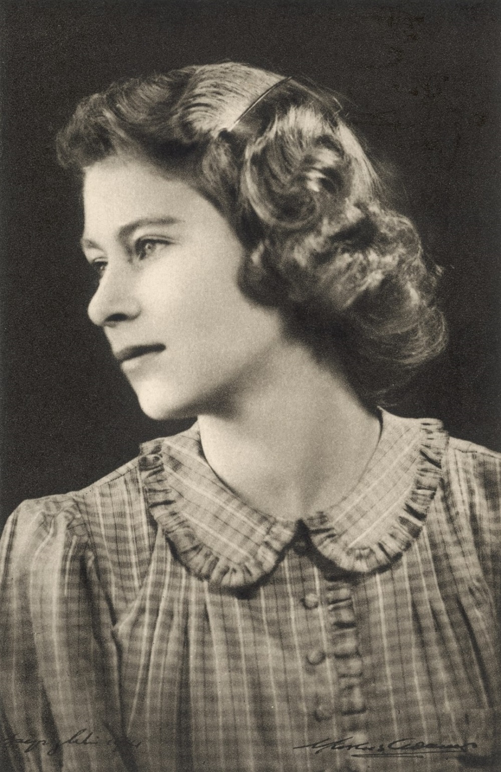 Photograph of a young Queen Elizabeth II when she was Princess Elizabeth