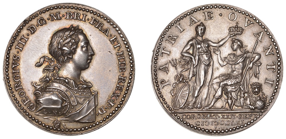 King George III and Queen Charlotte Coronation Medal 1761