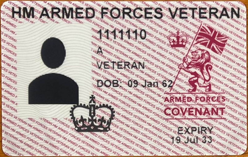 Veterans Railcard example