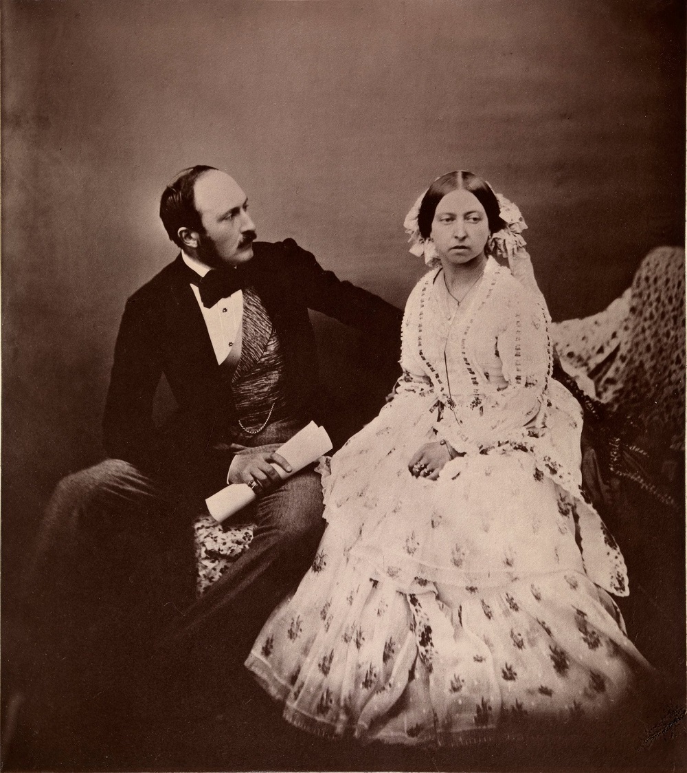 Photo of Queen Victoria and Prince Albert on their wedding day by Fenton
