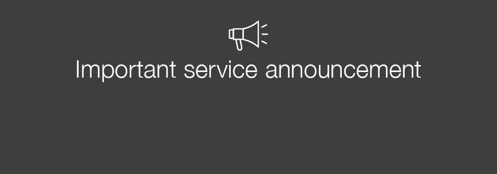 Service announcement and icon